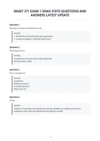 Mgmt 371 Exam 1 Iowa State Questions And&NewLine;Answers Latest Update