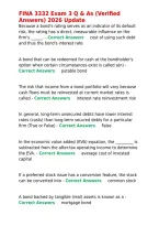 FINA 3332 Exm 3 Q & As &lpar;Verified Answers&rpar; 2026 Update
