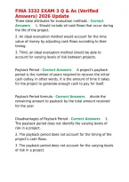 FINA 3332 EXAM 3 Q & As &lpar;Verified Answers&rpar; 2026 Update&period;
