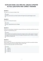 Econ 202 Exam 2 Ole Miss Ms&period; Carlisle Updated&NewLine;Actual Questions And Correct Answers