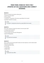 Fema Final Exam Ics 100 Is 100&period;C Updated Actual Questions And Correct Answers