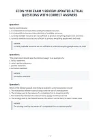 Econ 1100 Exam 1 Review Updated Actual&NewLine;Questions With Correct Answers