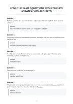 Econ 1100 Exam 2 Questions With Complete&NewLine;Answers &lpar;100&percnt; Accurate&rpar;