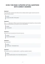 Econ 1100 Exam 2 Updated Actual Questions&NewLine;With Correct Answers