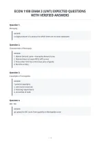 Econ 1100 Exam 3 &lpar;Unt&rpar; Expected Questions&NewLine;With Verified Answers