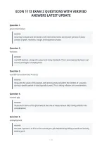 Econ 1113 Exam 2 Questions With Verified&NewLine;Answers Latest Update