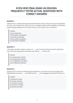 Econ 2030 Final Exam Lsu Roussel&NewLine;Frequently Tested Actual Questions With&NewLine;Correct Answers