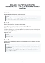 Econ 2035 Chapter 13 Lsu Rakiten&NewLine;Updated Actual Exam Questions And Correct&NewLine;Answers