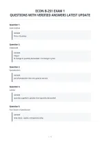 Econ B-251 Exam 1&NewLine;Questions With Verified Answers Latest Update&NewLine;