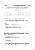 ATI TEAS 7 Science Exam Prep 2026&sol;2027 &vert; Practice Questions & Answers &vert; Graded A&plus;