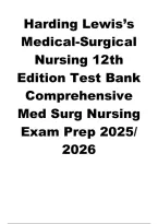 Harding & Lewis&rsquo;s Medical-Surgical Nursing 12th Edition Test Bank &vert; Med-Surg Nursing Exam Prep&comma; Clinical Reasoning&comma; Patient Assessment & Disease Management