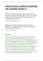 Finance Exam Ii Complete Questions And Answers Graded A