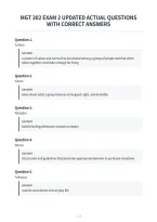Mgt 302 Exam 2 Updated Actual Questions&NewLine;With Correct Answers