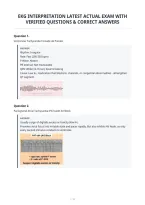 Ekg Interpretation Latest Actual Exam With&NewLine;Verified Questions & Correct Answers&NewLine;