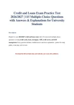 Credit & Loans Exam Quiz 2026&sol;2027&colon; 115 Test Bank Questions&NewLine;&NewLine;