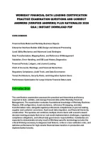 Workday Financial Data Loading Certification&NewLine;Practice Examination Questions And Correct&NewLine;Answers &lpar;Verified Answers&rpar; Plus Rationales 2026&NewLine;Q&A &vert; Instant Download Pdf 