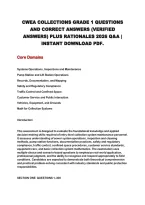 Cwea Collections Grade 1 Questions&NewLine;And Correct Answers &lpar;Verified&NewLine;Answers&rpar; Plus Rationales 2026 Q&A &vert;&NewLine;Instant Download Pdf&period;