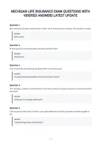 Michigan Life Insurance Exam Questions With&NewLine;Verified Answers Latest Update