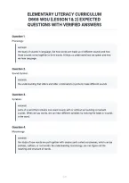 Elementary Literacy Curriculum&NewLine;D668 Wgu &lpar;Lesson 1 & 2&rpar; Expected&NewLine;Questions With Verified Answers