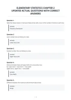 Elementary Statistics Chapter 2&NewLine;Updated Actual Questions With Correct&NewLine;Answers