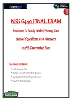 NSG 6440 Predictor Test 2 &lpar;PDF&rpar; &vert; Family Health Primary Care Exam Prep