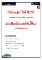 NSG 6440 Predictor Final Exam TB &lpar;PDF&rpar; &vert; Test Bank Questions & Rationales