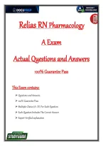 RN Pharmacology A Relias Exam &lpar;PDF&rpar; &vert; 2026&sol;2027 Verified Nursing Exam Prep