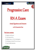 Progressive Care RN A Exam &lpar;PDF&rpar; &vert; 2026&sol;2027 PCU Nursing Practice Questions