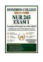 NUR 245 Exam 1 Concepts of Nursing Care of the Adult II Questions And Answers 2026&sol;2027 HONDROS COLLEGE