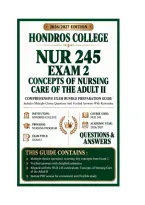 NUR 245 Exam 2 Concepts of Nursing Care of the Adult II Questions And Answers 2026&sol;2027 HONDROS COLLEGE