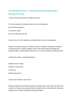 NU 209 Week 2 Quiz &vert; Health Assessment &lpar;2026&rpar; Q&A &vert; Herzing University