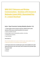WGU D446 Adult Health II Objective&NewLine;Assessment &lpar;OA V1 & V2&rpar;&colon; Questions with&NewLine;Answers & Rationales &lpar;Latest 2026&rpar; &vert;&NewLine;Guaranteed Pass A&plus; &vert; Instant Download