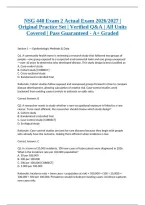 NSG 440 Exam 2 Actual Exam 2026&sol;2027 &vert; Original Practice Set &vert; Verified Q&A &vert; All Units Covered &vert; Pass Guaranteed - A&plus; Graded