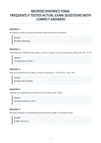 Microeconomics Final&NewLine;Frequently Tested Actual Exam Questions With&NewLine;Correct Answers