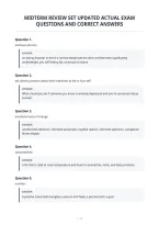 Midterm Review Set Updated Actual Exam&NewLine;Questions And Correct Answers