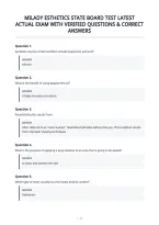 Milady Esthetics State Board Test Latest&NewLine;Actual Exam With Verified Questions & Correct&NewLine;Answers&NewLine;