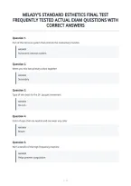 Milady's Standard Esthetics Final Test&NewLine;Frequently Tested Actual Exam Questions With&NewLine;Correct Answers