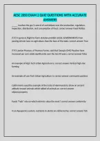Aesc 2050 Exam 2 Quiz Questions With Accurate Answers