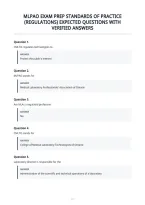 Mlpao Exam Prep Standards Of Practice&NewLine;&lpar;Regulations&rpar; Expected Questions With&NewLine;Verified Answers&NewLine;