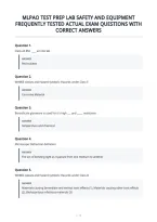 Mlpao Test Prep Lab Safety And Equipment&NewLine;Frequently Tested Actual Exam Questions With&NewLine;Correct Answers&NewLine;