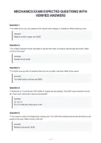 Mechanics Exam Expected Questions With&NewLine;Verified Answers