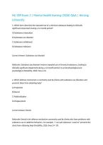 NU 309 Exam 3 &vert; Mental Health Nursing &lpar;2026&rpar; Q&A &vert; Herzing University