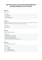 Mo Post Exam Study Guide Questions With&NewLine;Verified Answers Latest Update