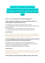 WGU D413 Telecomm and Wireless Communications Exam Actual Questions and Answers Latest&lpar;2025&sol;2026&rpar; &plus; Study tips&semi;works 100&percnt;