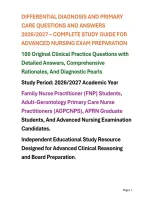 FNP Board Exam Prep - Differential Diagnosis & Primary Care Q&A Study Guide - AANPCB & ANCC Aligned &lpar;2026&sol;2027&rpar;&NewLine;