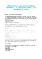 NURS 5463 Exam 3 Actual Exam 2026&sol;2027 &vert; Verified Q&A &vert; All Units Covered &vert; Grade A &vert; Pass Guaranteed - A&plus; Graded