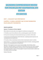 Saunders Comprehensive Review for the NCLEX-RN&reg; Examination 9th Edition Test Bank &vert; Nursing Practice Questions&comma; Answers&comma; Detailed Rationales & NCLEX Exam Prep