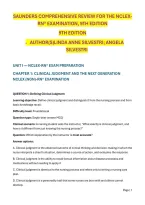 NCLEX-RN Next Generation NGN - Saunders Comprehensive Review 9th Edition Test Bank and Study Guide - Detailed Rationales and CJMM Pillars &lpar;2026&sol;2027&rpar;