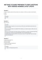 Msf Basic Ecourse Preparing To Ride Questions&NewLine;With Verified Answers Latest Update&NewLine;