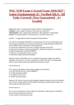 NSG 3130 Exam 4 Actual Exam 2026&sol;2027 &vert; Galen Fundamentals II &vert; Verified Q&A &vert; All Units Covered &vert; Pass Guaranteed - A&plus; Graded